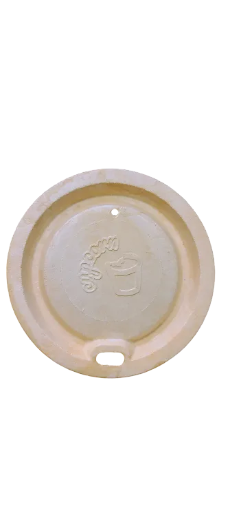Disposable cornstarch lid for cups